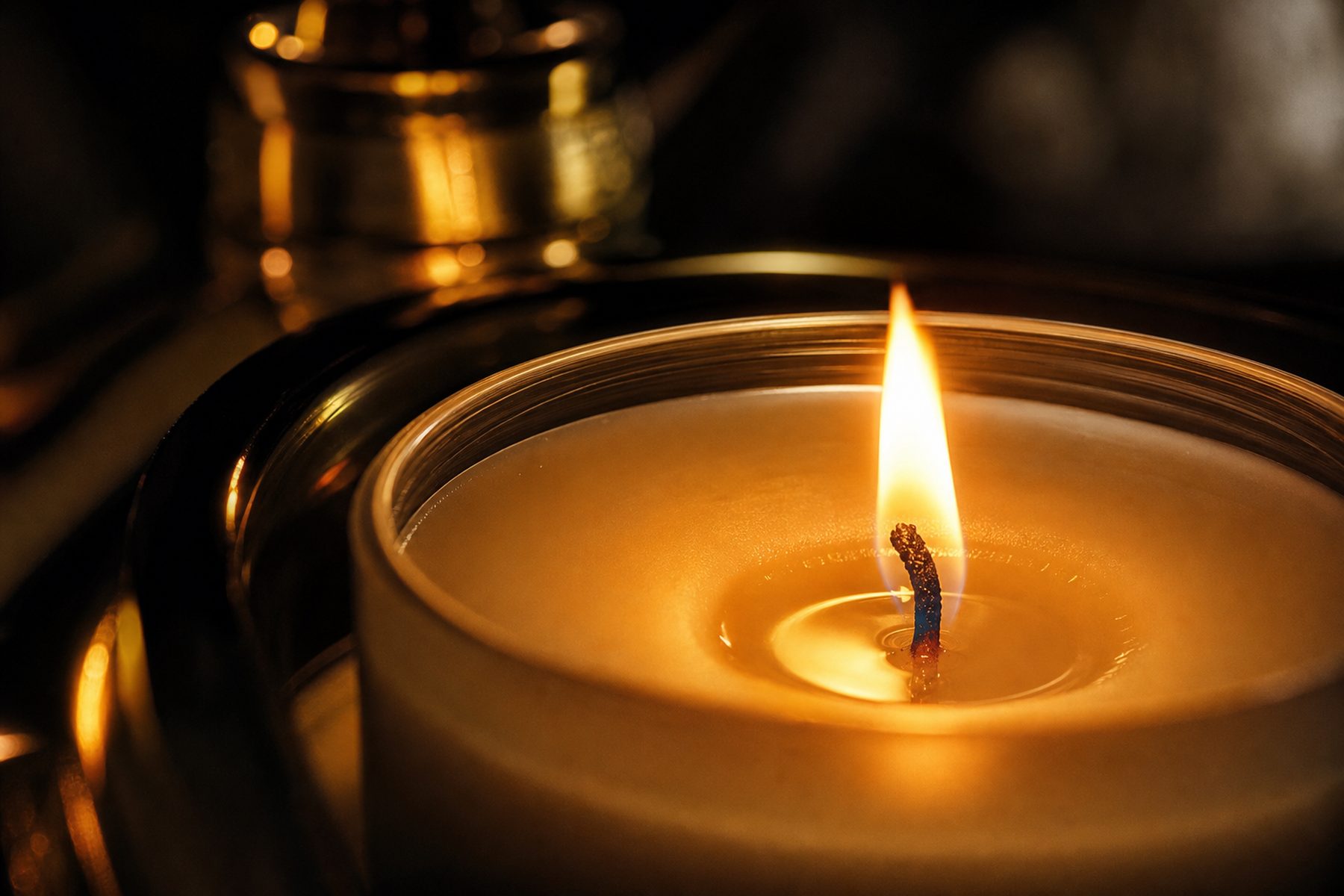 Close-up of a candle flame