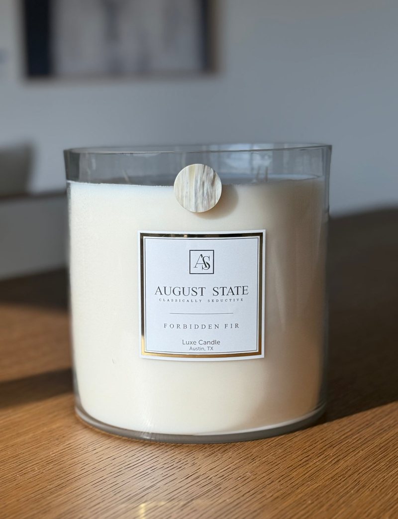 Forbidden Fir luxe candle by August State